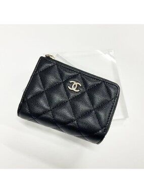 Chanel Quilted CC Logo Compact Wallet Trifold